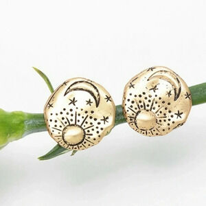 Celestial Stud Earrings Burnish Gold